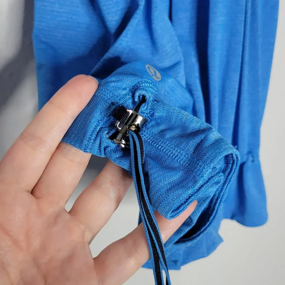 Lululemon Blue Rest Less Cinch Waist Activewear Tank Top Women's 6/8 - Picture 7 of 10